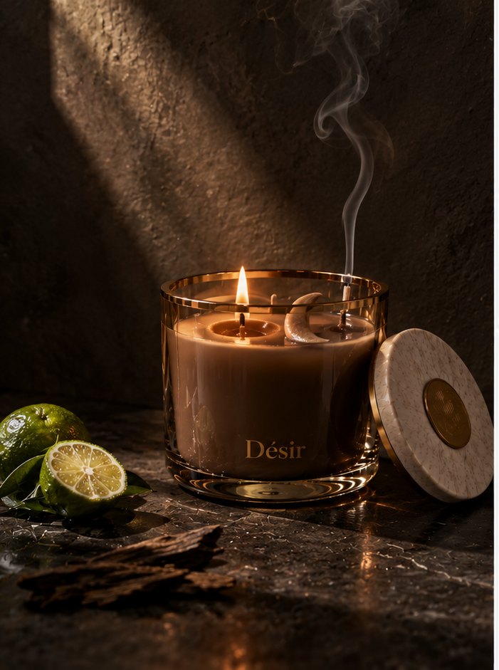Flamme Noire, the Désir candle